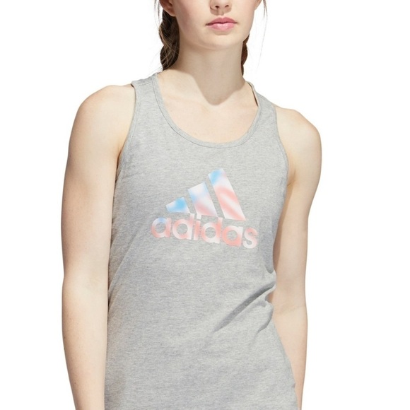 Adidas Womens Americana Graphic Tank Top, sleeveless shirt Gray - Picture 6 of 15